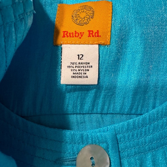 RUBY RD Blue jacket blazer size 12 - Picture 13 of 13